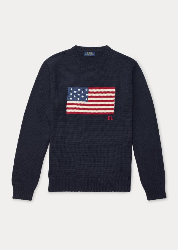 Men's Polo Ralph Lauren The Iconic Flag Sweater | 456310TIU